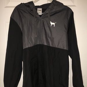 PINK black & grey windbreaker